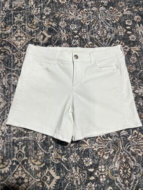 American Eagle Outfitters Midi White Women's Casual Denim Shorts